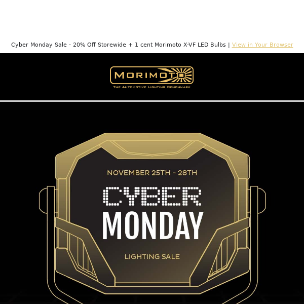 Morimoto, Cyber Monday is ALMOST over!