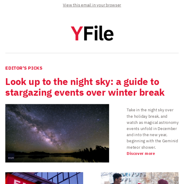 In this issue: stargazing events, Winter Orientation and more