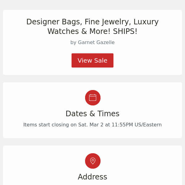 Designer Bags, Fine Jewelry, Luxury Watches & More! SHIPS!