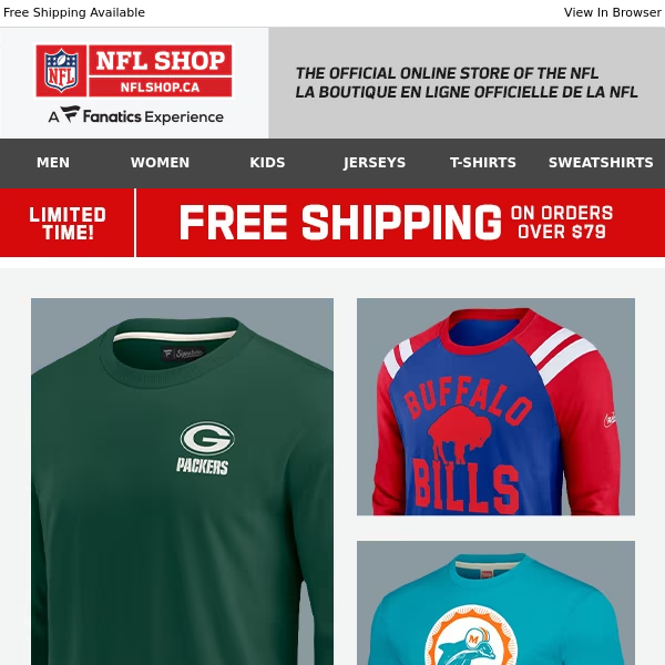 Your Everyday Fan Gear -- Shop NFL Tees