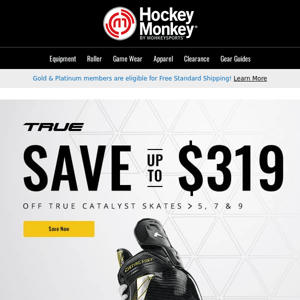Don't Delay! Save 50% on True Catalyst Hockey Skates - Shop Now! ⚡