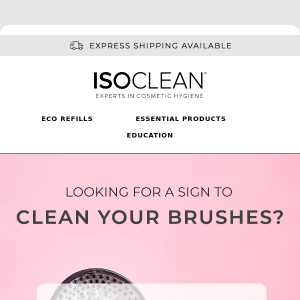 Looking for a sign to clean your brushes? ✨