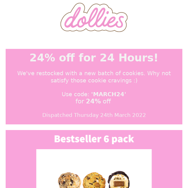 24% off everything for 24H!