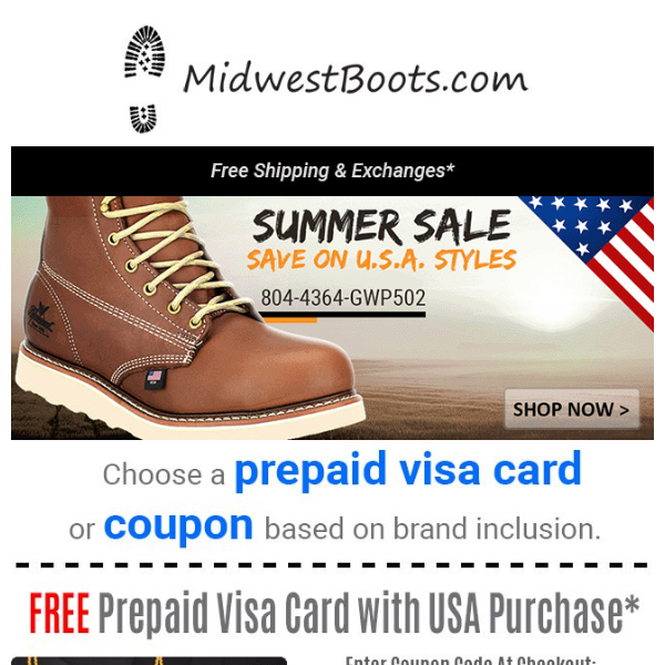 Summer U.S.A. Footwear SALE!