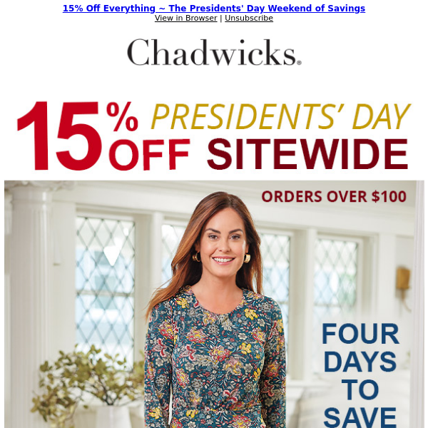 Sale Ends Tonight, Fashionista  ~ Save 15% ~ Presidents' Day Event