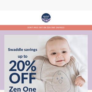 Save up to 20% Zen One 💜
