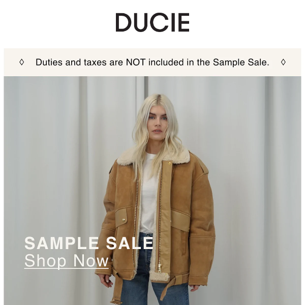 Sample Sale Is Live!