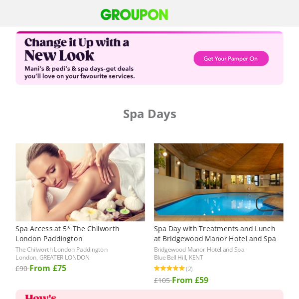 You can now shop spa treatments for less thanks to these deals... Check out something for everyone on Groupon!