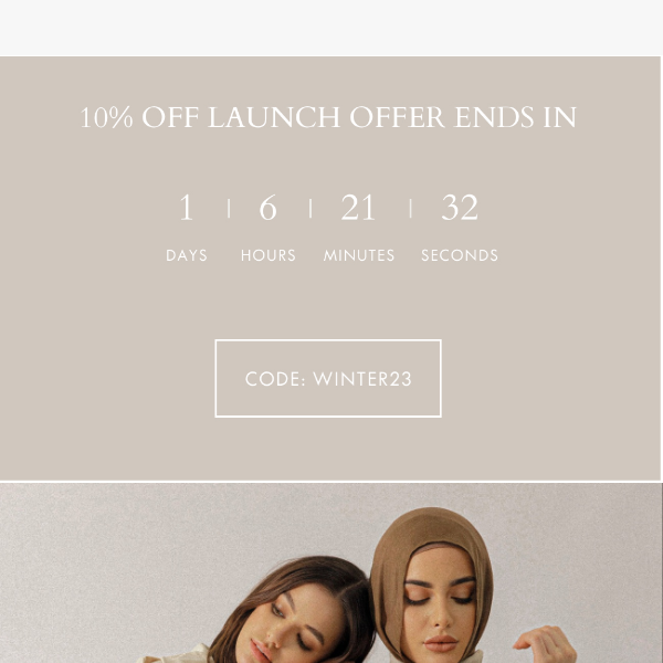 LAUNCH OFFER ENDS TOMORROW