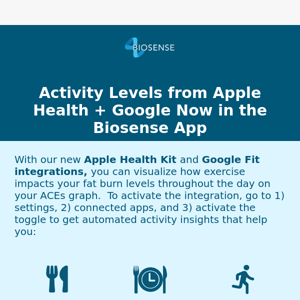 Apple Health and Google Fit Now Live!