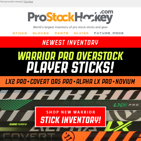 New Warrior Pro Sticks – Limited Stock!!