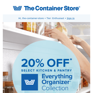 THIS WEEKEND: 20% OFF Everything Organizer Collection