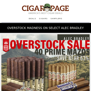 Alec Bradley overstock-a-saveathon