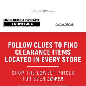 Looking for Clearance Items? 👀