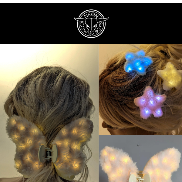 🆕 Light-up Hair Clips!! ✨ Perfect for any style.