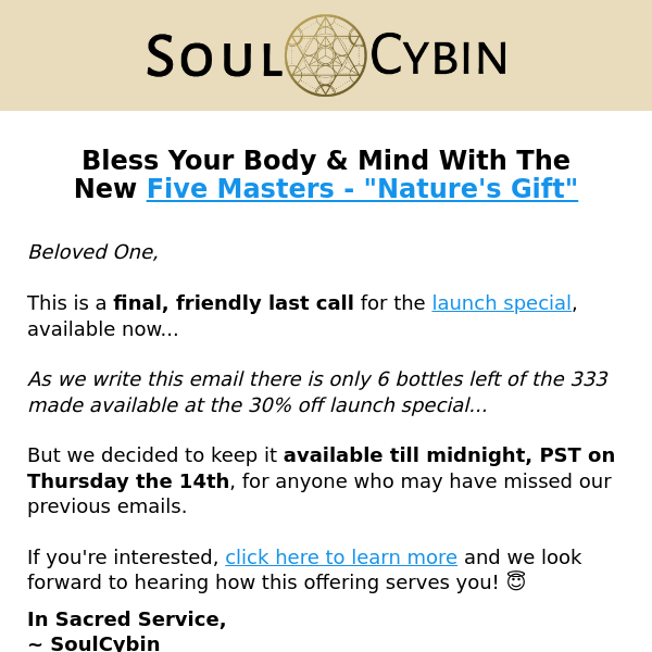 Last Call For The Five Masters (launch special ending) ❤️