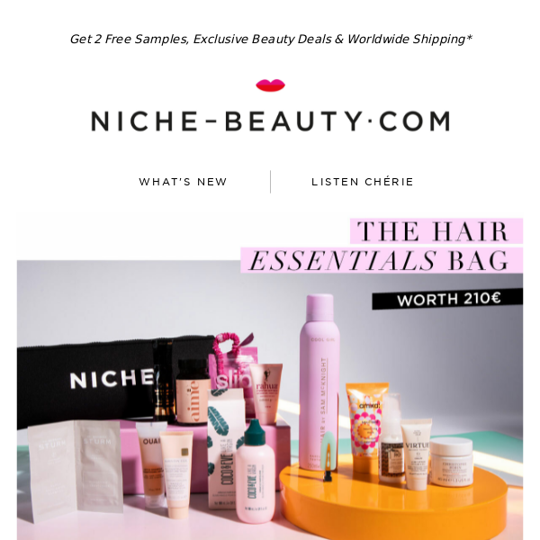 Free & Limited: The Hair Essentials Bag worth 210€