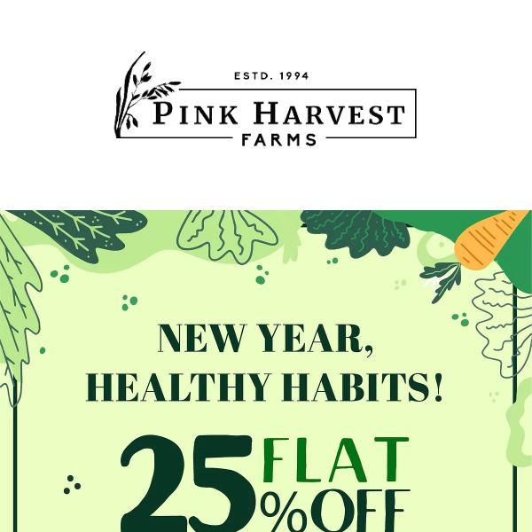 ✨ NEW YEAR, HEALTHY HABITS - 25% off sitewide 🥗