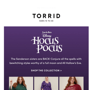 SISTERS! The Hocus Pocus Collection is HERE 🧹🌚✨