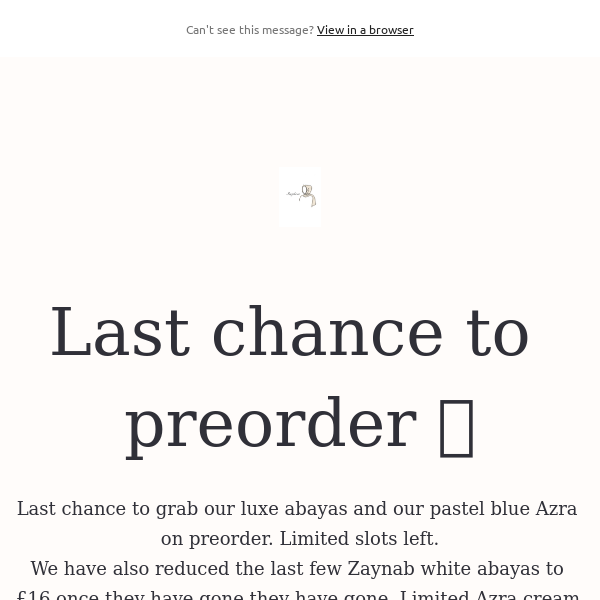 Last chance to preorder 🤍