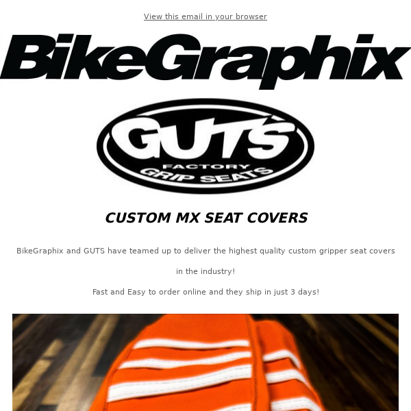 Custom MX Seat Covers 🔥 Shipping in 3 days!