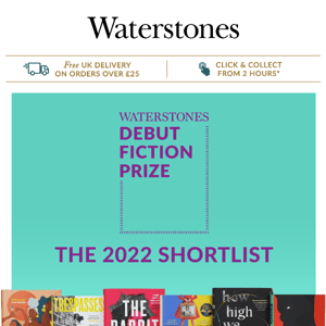 Announcing The Waterstones Debut Fiction Prize Shortlist