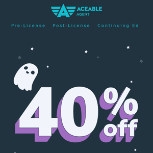 👻Boo-st Your Real Estate Career with 40% Off All Courses!