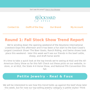 Fall Stock Show Trend Report