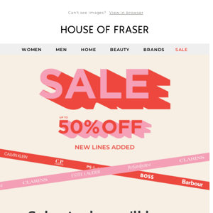 Up to 50% off  | SALE