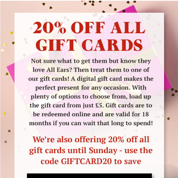 20% OFF Gift Cards 🎁 Digital Delivery