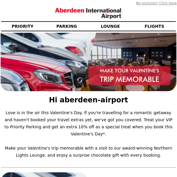 Make your Valentine's trip memorable Aberdeen Airport 💕