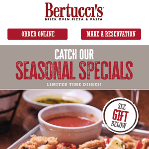 New Seasonal Specials Have Arrived! $10 Gift Inside