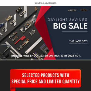 The Last 24 Hours Of Daylight Savings Big Sale! Don't Miss Out!