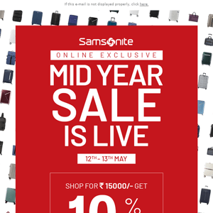 Ready, Set, Shop: Mid-Year Sale is Live for 12th & 13th May!