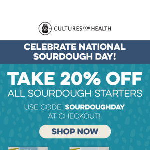 🥖 Celebrate National Sourdough Day - 20% OFF All Sourdough!