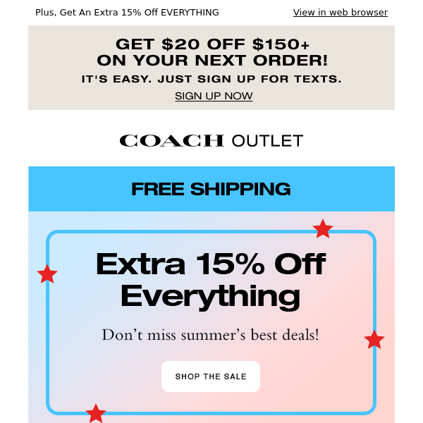 Coach Outlet's Deals, Deals, Deals Event: Score Savings Up to 75% Off!