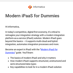New: Modern iPaaS for Dummies