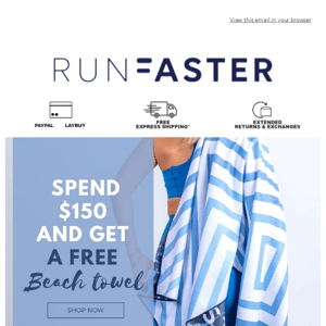 Spend $150 & get a FREE towel