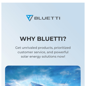 WHY CHOOSE BLUETTI? Energy Independence, Starts Here!🔋