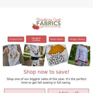 🍁 Fall sewing for less this Labor Day, SALE!! 🍁