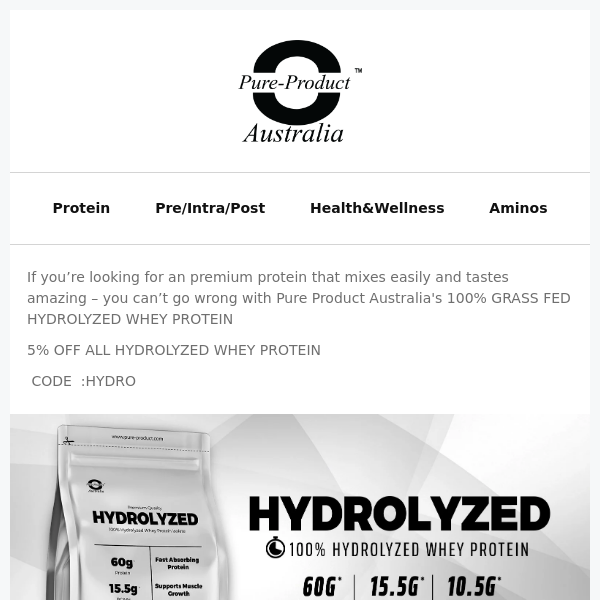 Act Fast! 😱  save  5% on Hydrolyzed Whey Protein Isolate CODE  :HYDRO