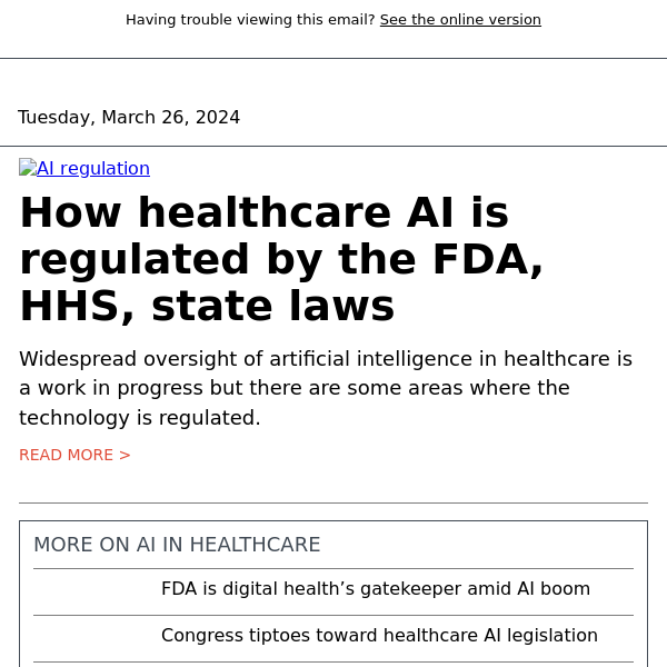 Breaking down healthcare AI regulation