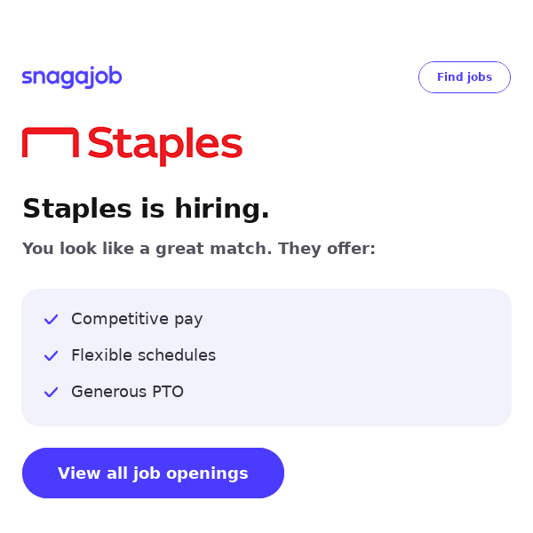 Staples is hiring near you