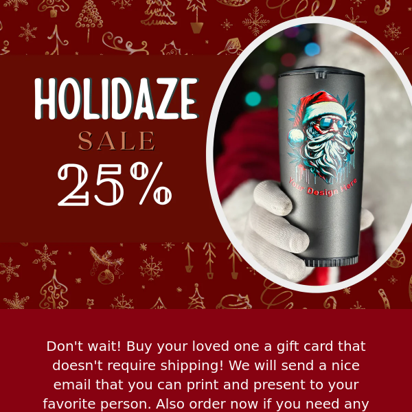 The Polar Blast, Why wait for shipping, GET A GIFT CARD!