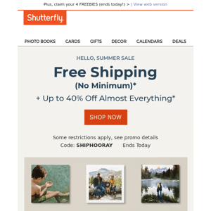 Special offer enclosed: FREE Shipping (no minimum) + enjoy even more savings inside