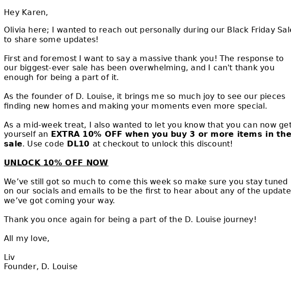 A little Black Friday update D. Louise
