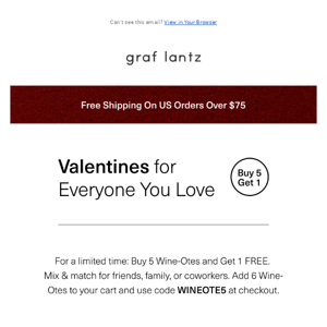 Buy 5 Get 1 FREE on Valentine Favorites