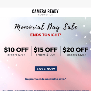 Our Memorial Day Sale Ends Tonight!