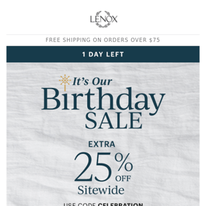 Extra 25% Off + A Special Treat