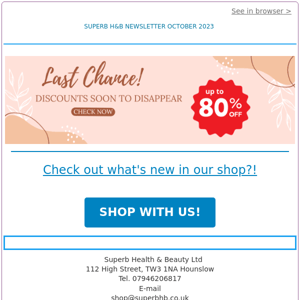 📣Superb Health & Beauty Last Chance!!!  Up TO 80% ends today !!!!